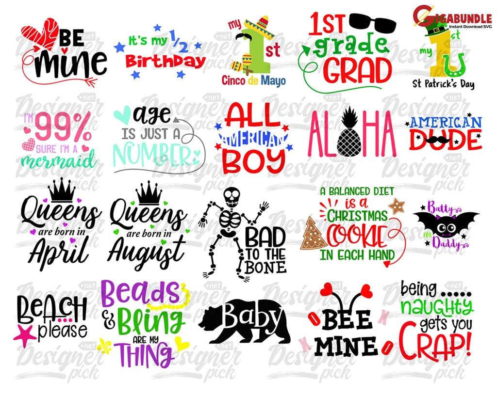 Kids Bundle Svg Cool Kid Svg Toddler Funny Sassy Designs Cut Files For Cricut