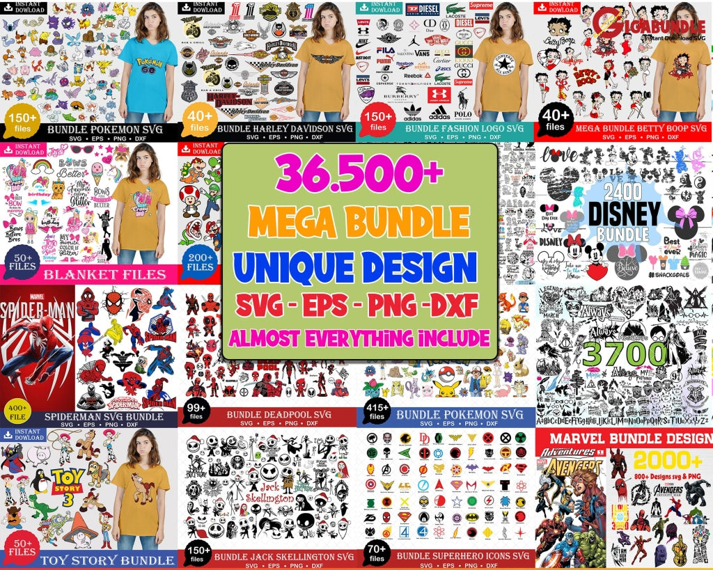 350+ BRANDS SvG PNG BUNDLE