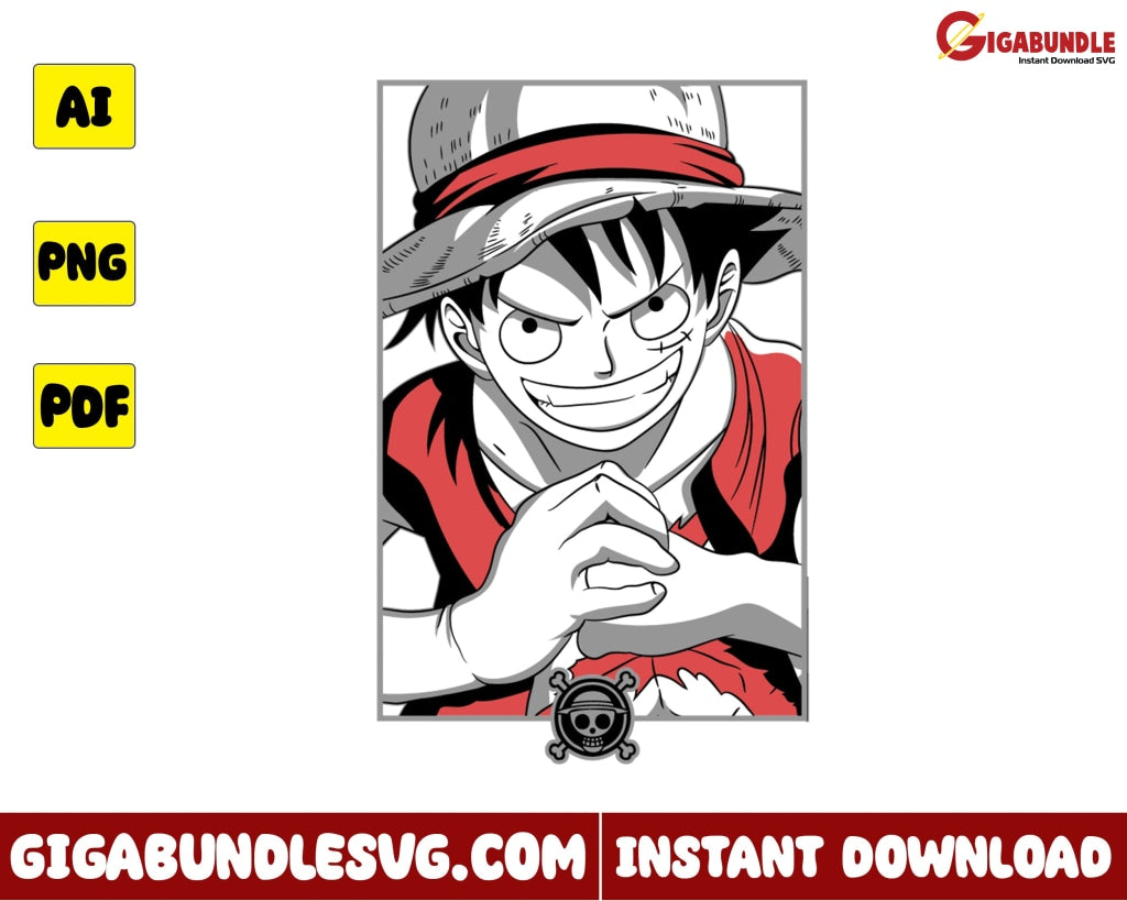 Luffy Gear 5 Luffy Gear 5 Png Svg Monkey D Luffy (Instant Download