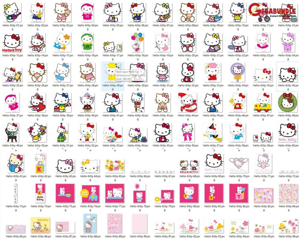 1800+ Halloween Hello Kitty Bundle Japanese Chibi Cartoon Characters; Layered Png Svg Eps Dxf Cut