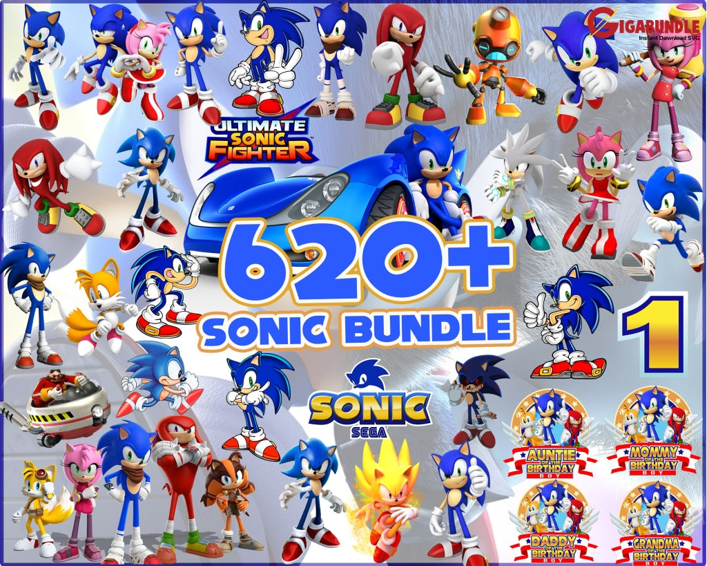 620+ Sonic clipart PNG, Printable png, svg, exp, dxf, Sonic digital st