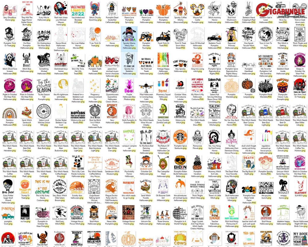 New 800+Halloween Bundle Svg- Instant Download
