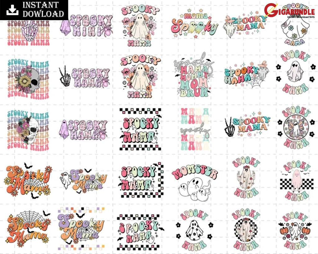 New Bundle Retro Halloween Png Sublimation Tis The Season Shirt Design