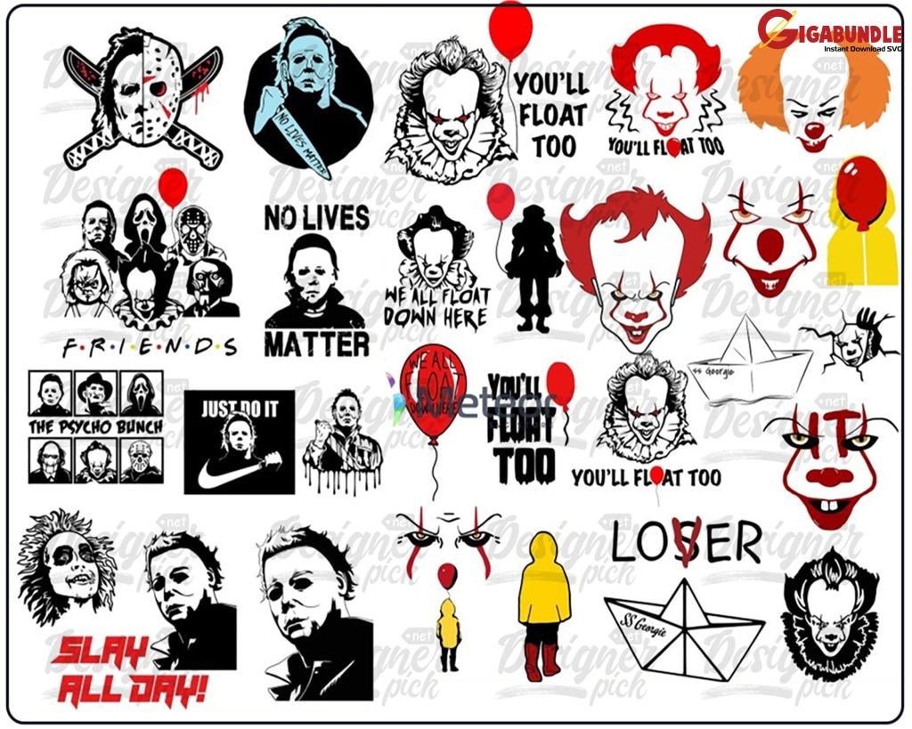 New Horror Svg Bundle Halloween Friends Svg Characters Instant Download