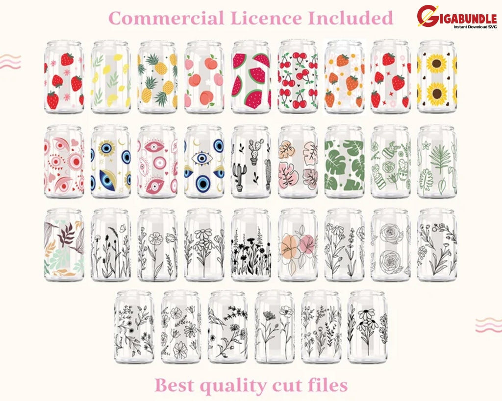 New Mothers Day Libbey Can Wrap Glass Svg 16Oz Coffee Bundle Cricut Png
