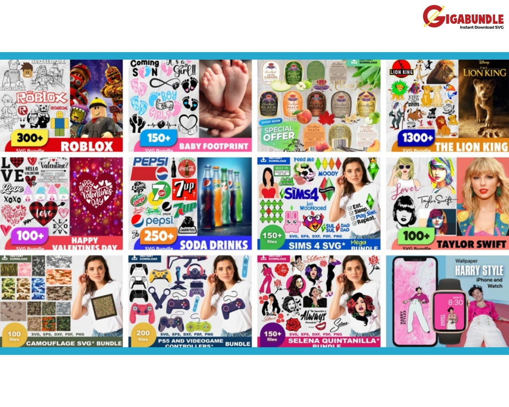 New The Ultimate Giga Bundle Svg Mega Bundle 250.000 Unique Designs Almost Everything Included