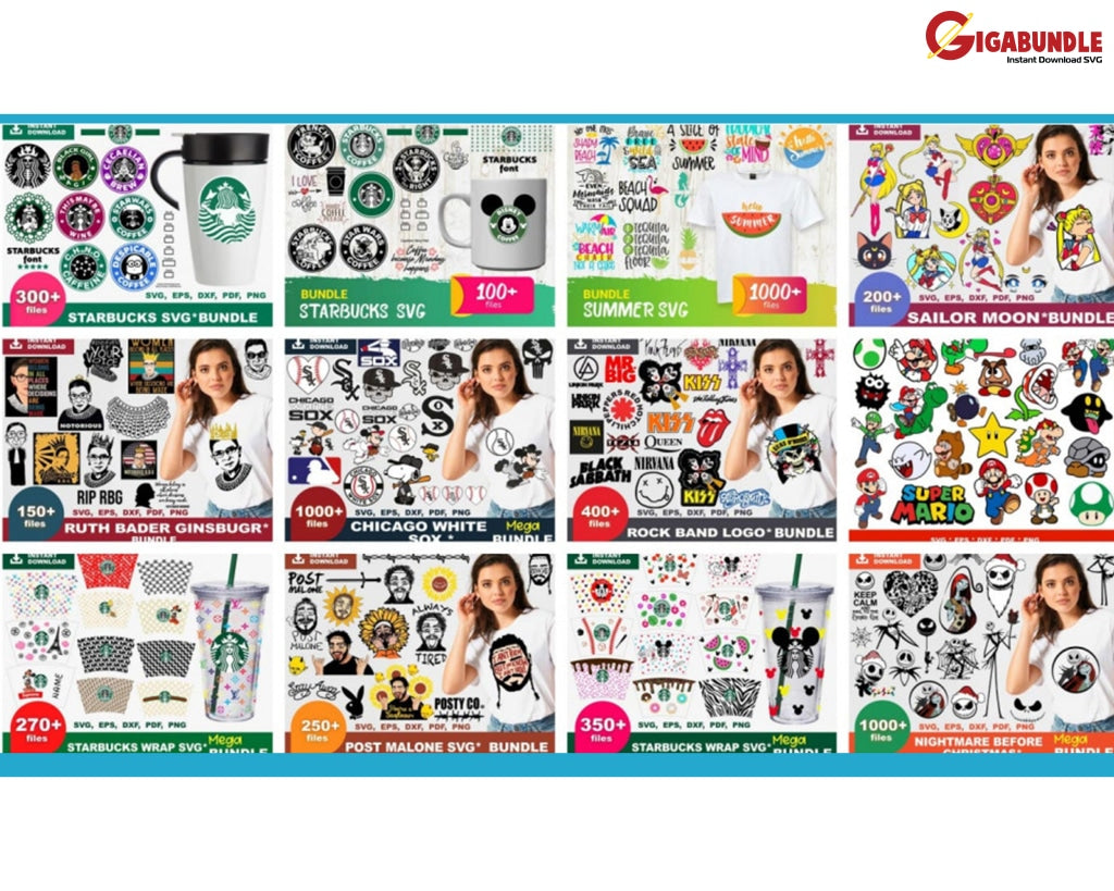New The Ultimate Giga Bundle Svg Mega Bundle 99.000 Unique Designs Almost Everything Included