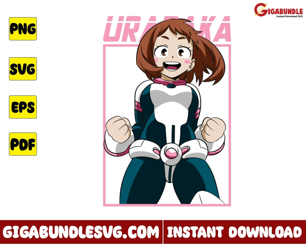 Ochaco Uraraka Svg My Hero Academy Svg Girl Svg Anime Png