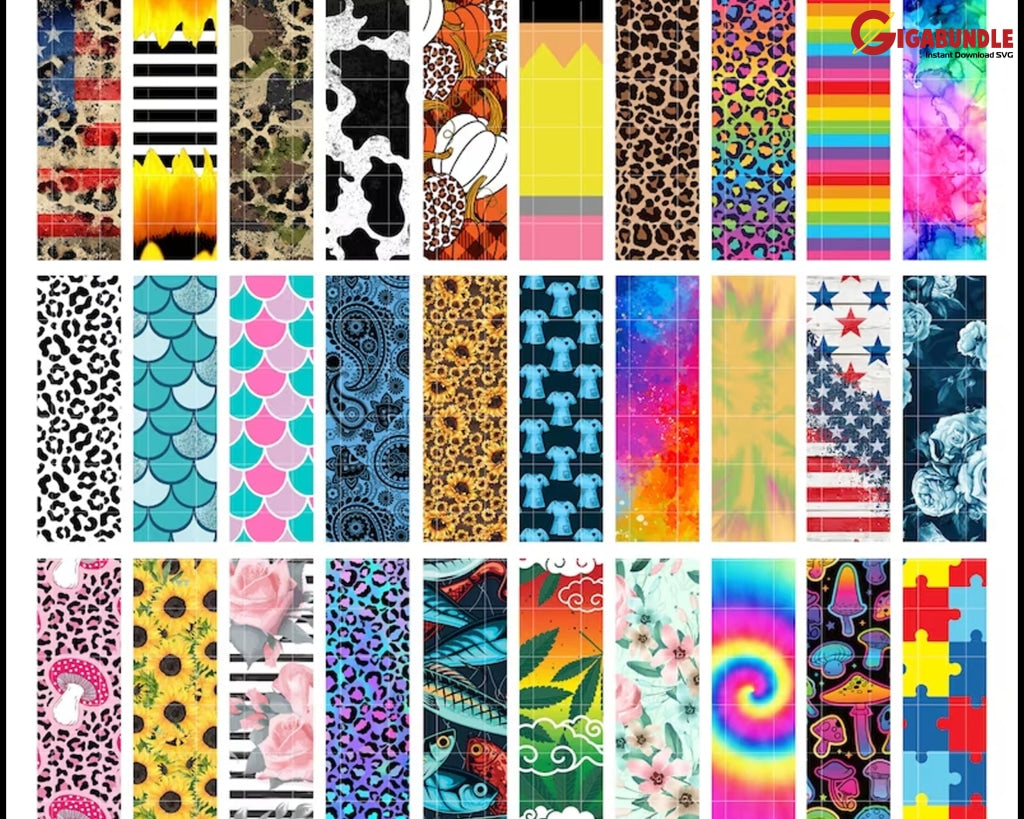 Pen Wrap Bundle Sublimation Designs Waterslide Pencil Design Epoxy Wraps Png