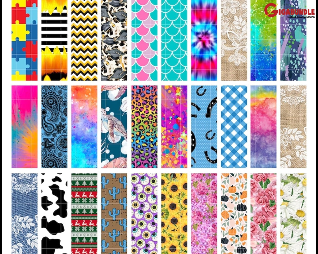 Pen Wrap Bundle Sublimation Designs Waterslide Pencil Design Epoxy Wraps Png