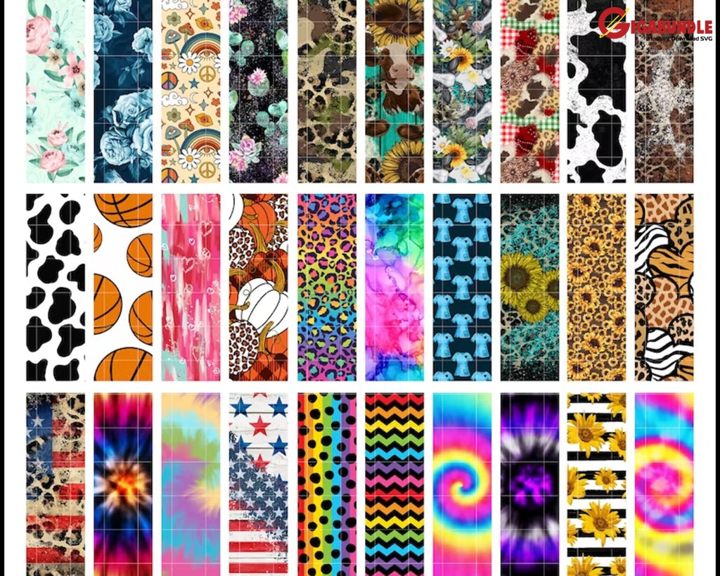 Pen Wrap Bundle Sublimation Designs Waterslide Pencil Design Epoxy Wraps Png