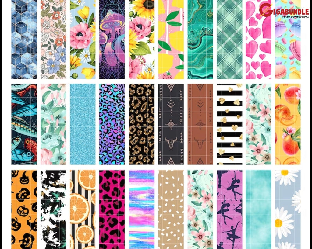 Pen Wrap Bundle Sublimation Designs Waterslide Pencil Design Epoxy Wraps Png