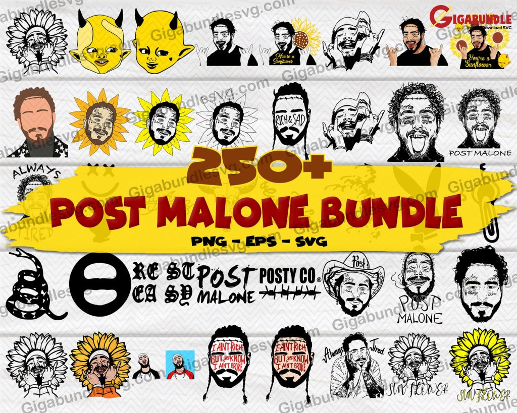 Post Malone Bundle Svg Png Dxf Eps