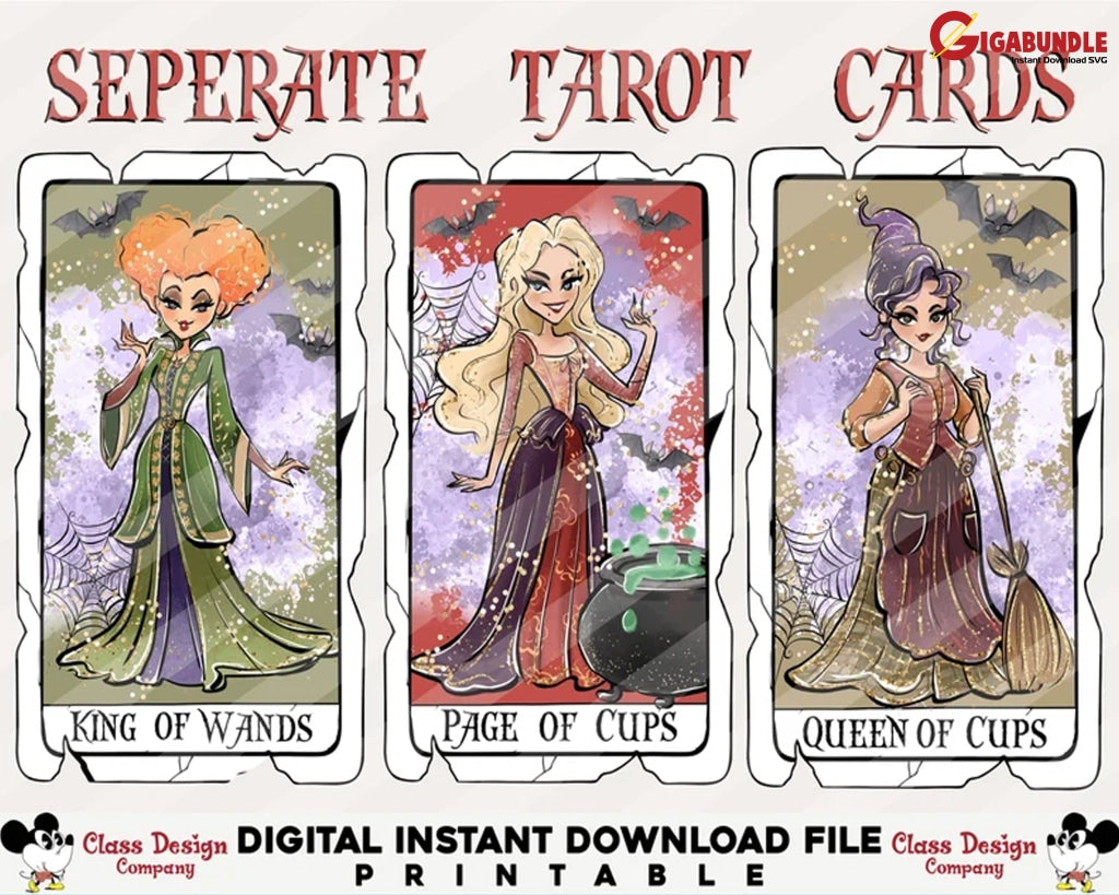 Retro Halloween Tarot Card Png Horror Sanderson Sister Spooky Season Trendy