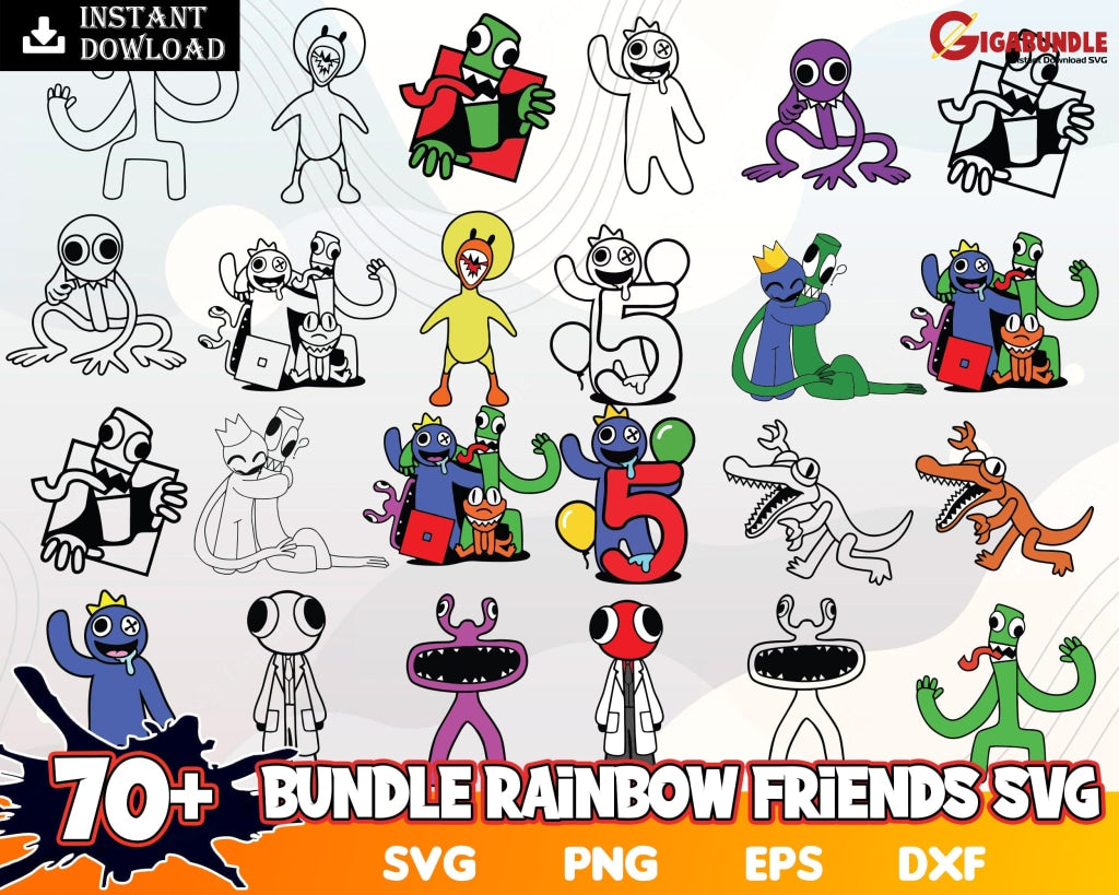 Rainbow Friends SVG, Rainbow Friends For And Adults SVG Cut File - WildSvg