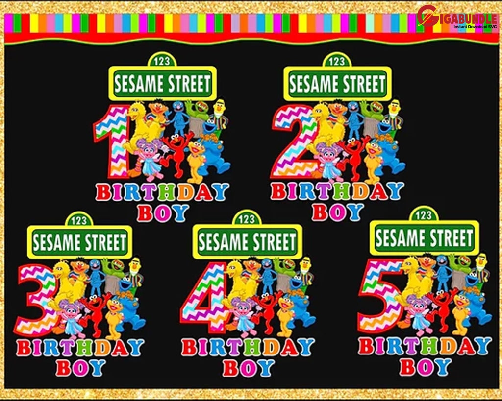 Sesame Street Bundle Png. Instant Download Digital Files For Iron On Transfer.