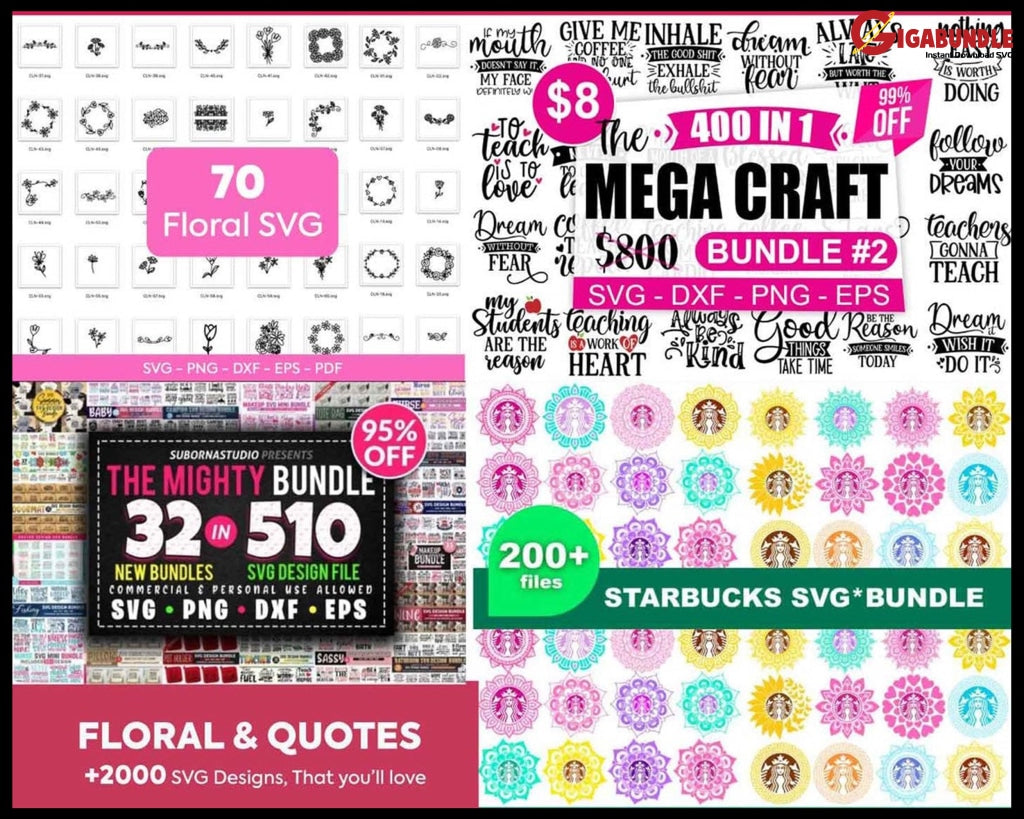 The Ultimate Giga Bundle Svg Mega Bundle 39000 Unique Designs Almost Everything Included