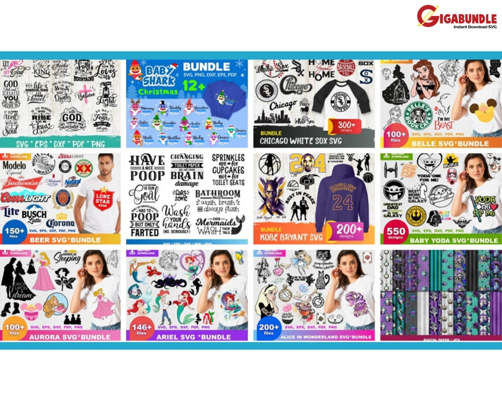 The Ultimate Giga Bundle Svg Mega Bundle Combo 200+ 2.0Giga 300+