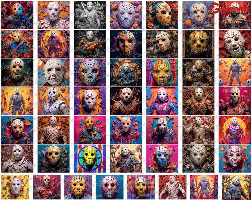 Trendy 50+ Jason Voorhees Design Tumbler Png 3D Halloween Horror Mask Movie Tumbler Sublimation
