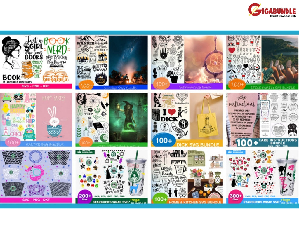 Ultimate Giga Bundle Svg Mega Bundle 50.000 Unique Designs Almost Everything Included