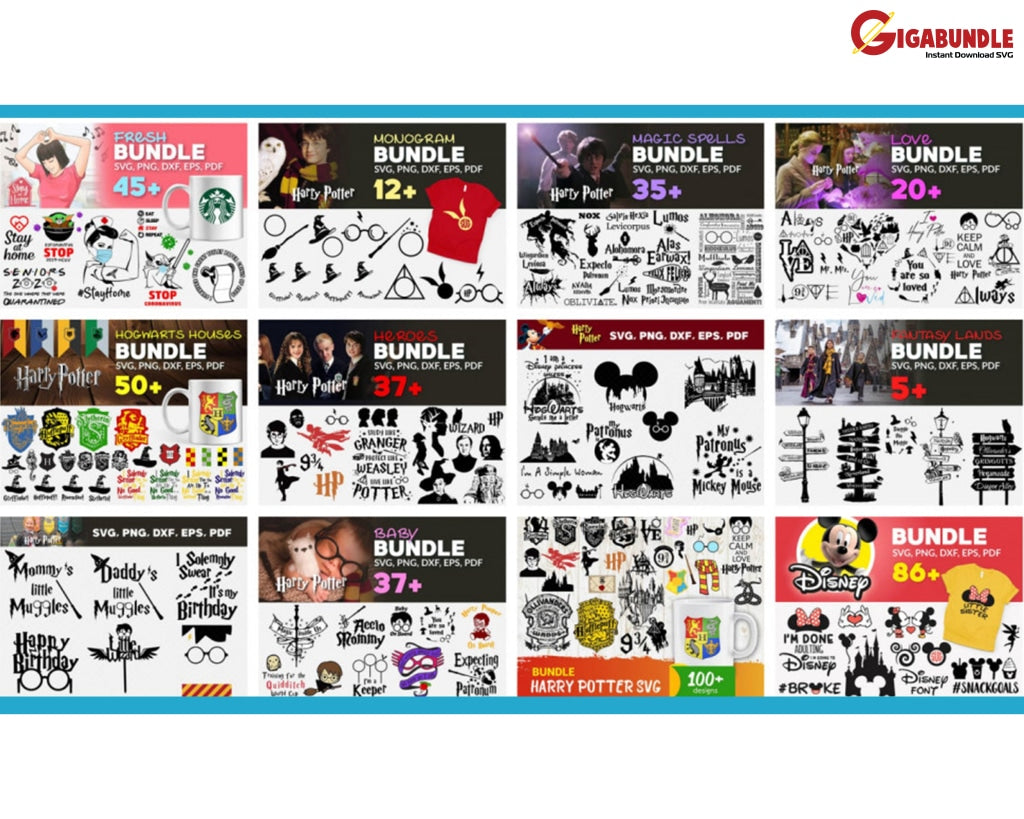 Ultimate Giga Bundle Svg Mega Bundle 50.000 Unique Designs Almost Everything Included