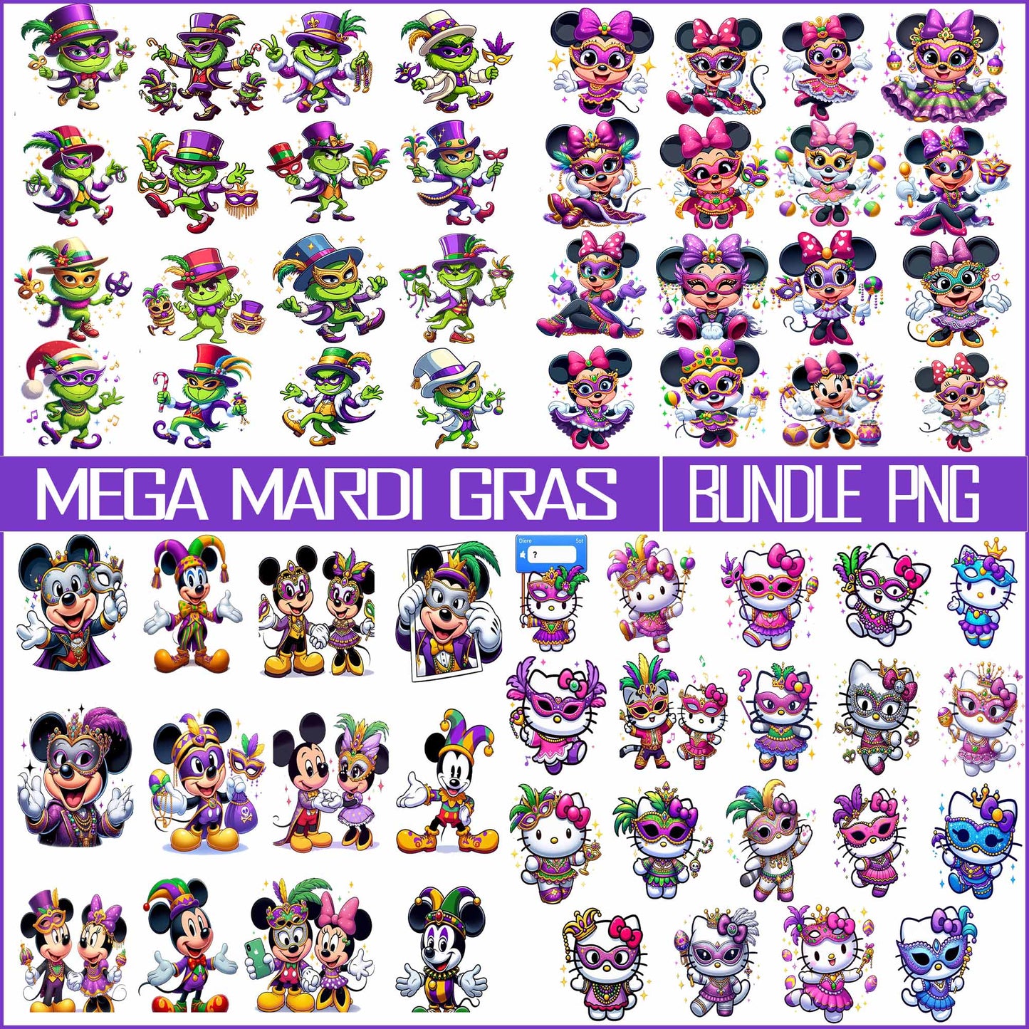 Mega Mardi Gras Disney Png Bundle