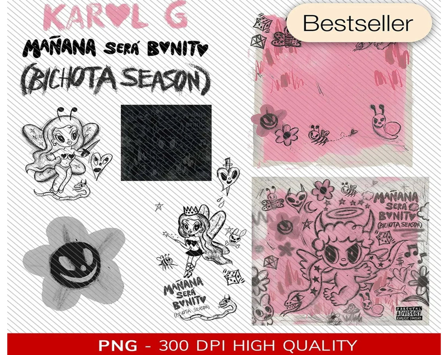 KG New Album Cover | Mañana Será Bonito (Bichota Season) - High Quality PNG