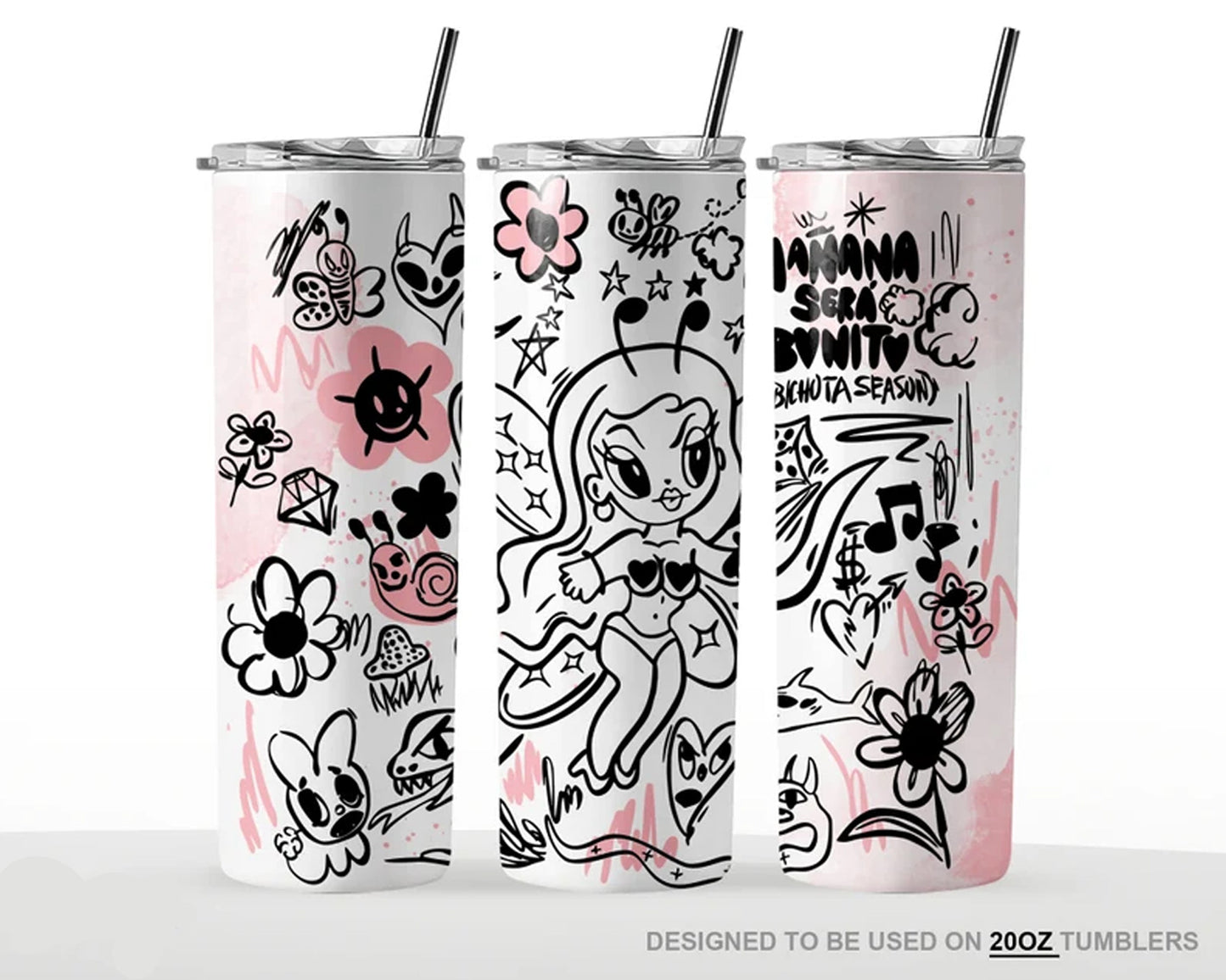 Manana Sera Bonito Tumbler Digital Design png,Karol g 20oz tumbler png, Instant download