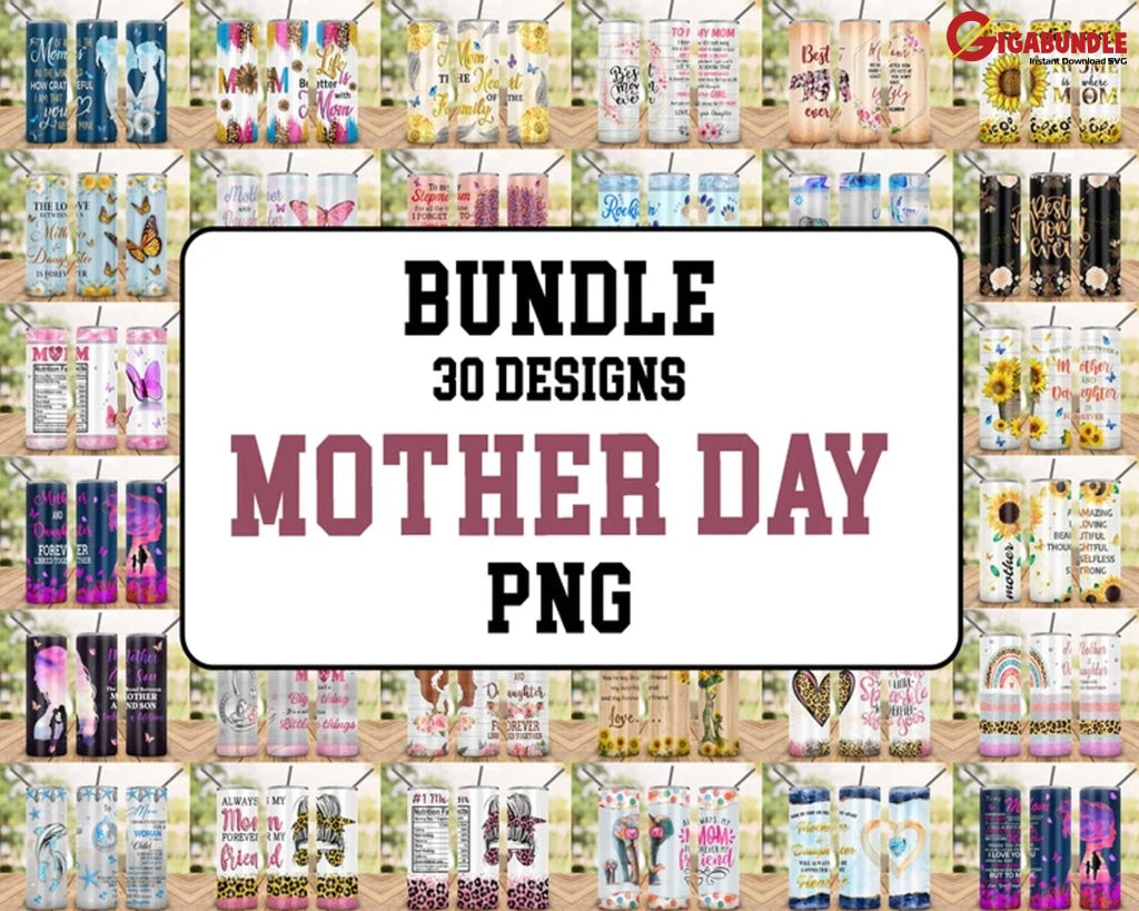 Mothers Day Tumbler Wrap 20Oz Skinny Day Png Straight Sublimation Wrap Grandma Tumbler