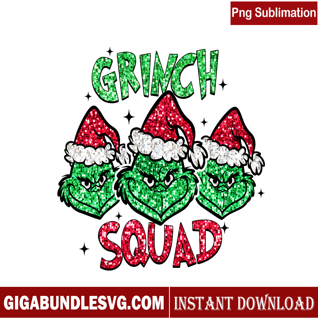 Grinch Squad Glowy Grinchmas PNG