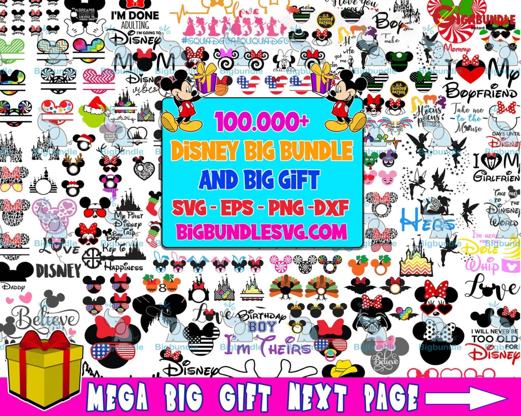 100.000+ Disney Bundle Svg Png Dxf Eps