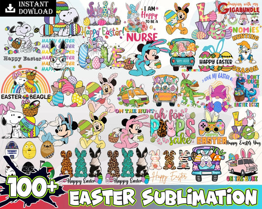 100+ Bundle Mouse And Friends Easter Png Happy Ears Rabbit Magic Kingdom Bunny Spring