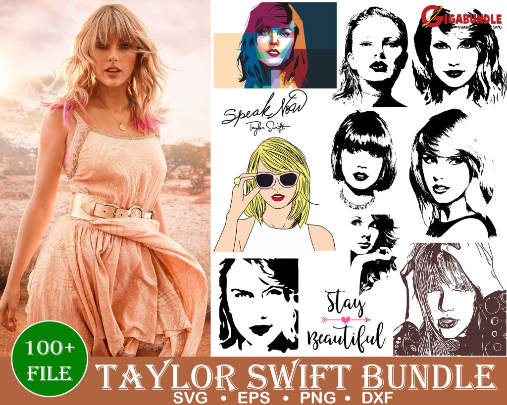100+ Taylor Swift Bundle Svg Png Dxf Eps