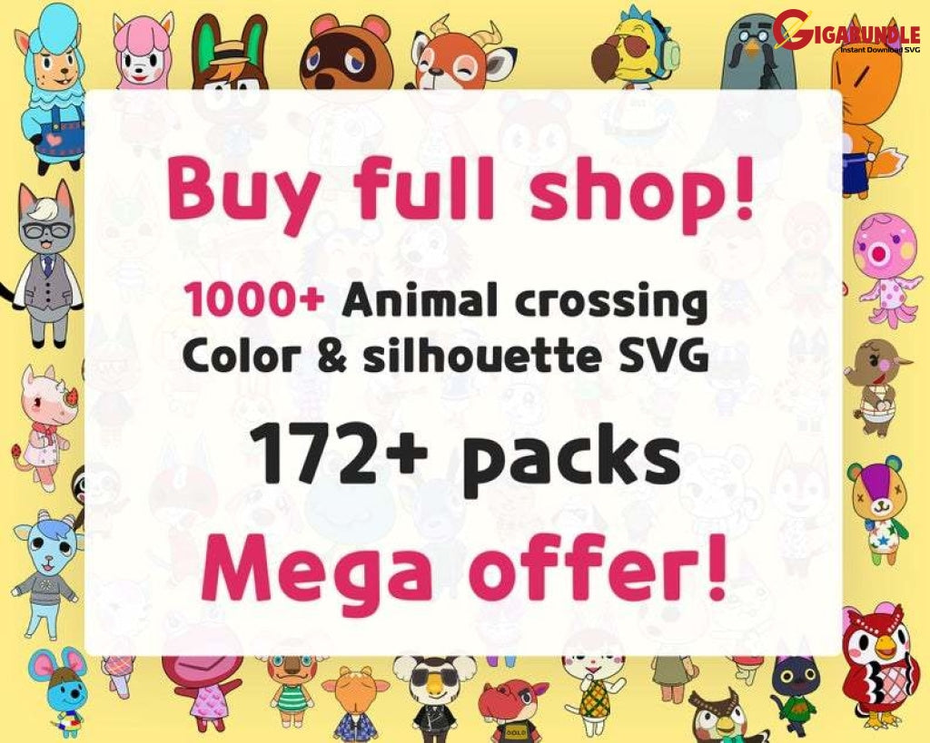 1000+ Animal Crossing Color Bundle Svg Png Dxf Eps