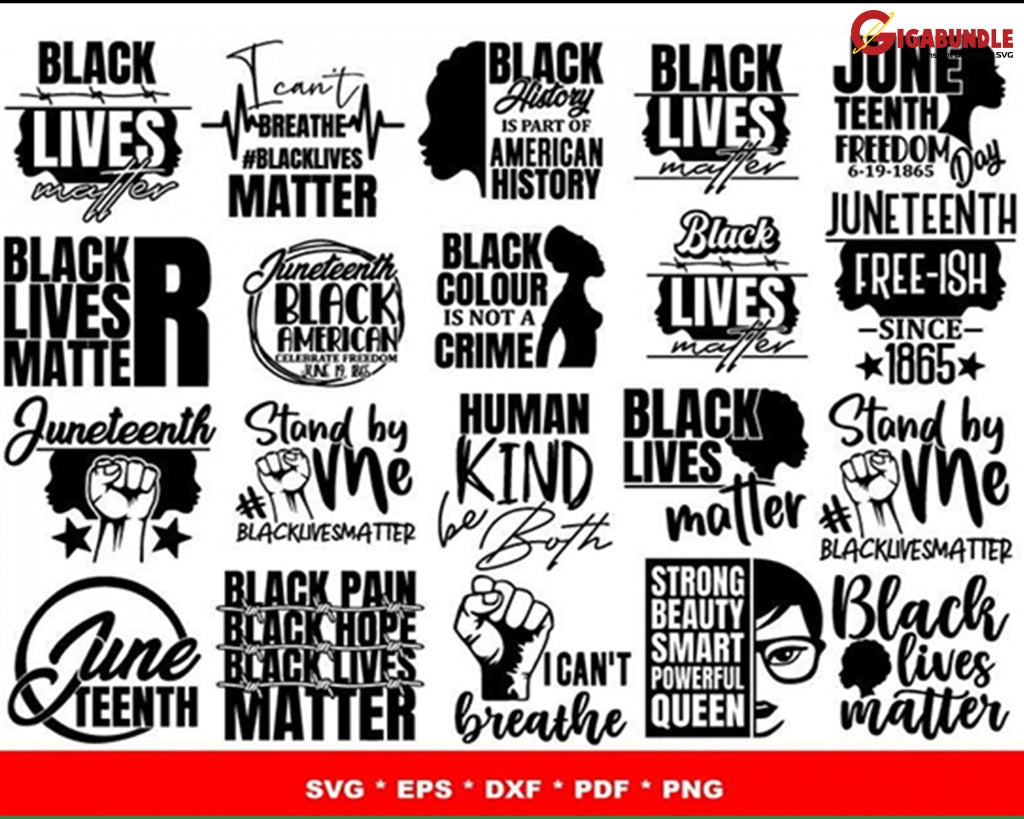 1000+ Black Lives Matter Bundle Svg Png Dxf Eps