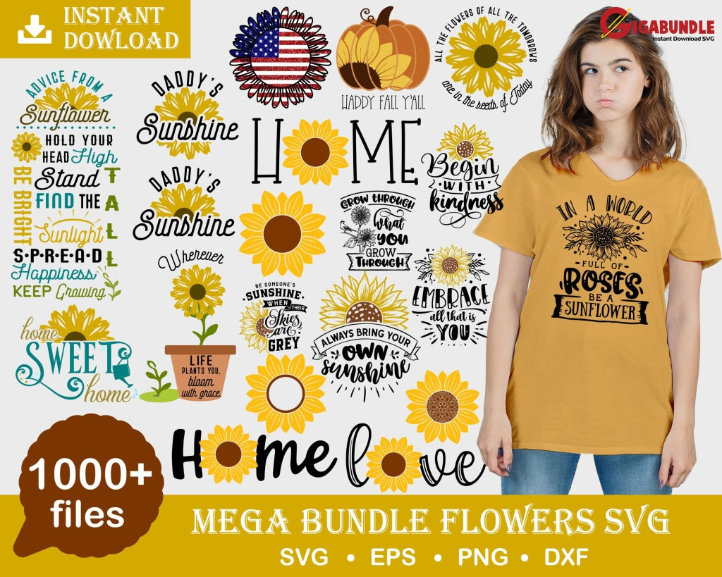1000+ Flower Bundle Svg Png Dxf Eps