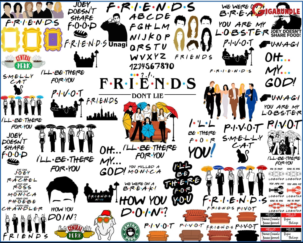 1000+ Friends Show Bundle Svg Png Dxf Eps