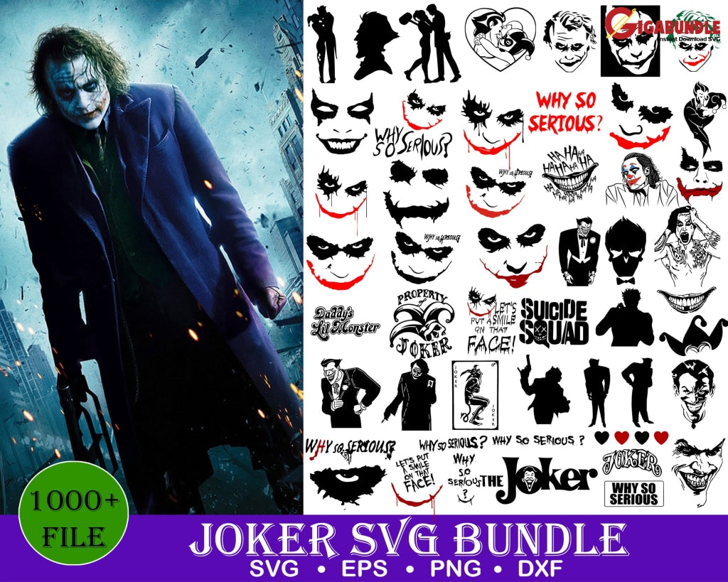 1000+ Joker bundle svg, png, dxf, eps – Gigabundlesvg