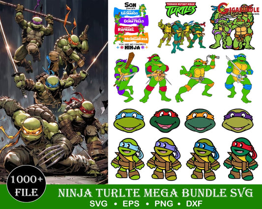 1000+ Ninja Turtles Bundle Svg Png Dxf Eps