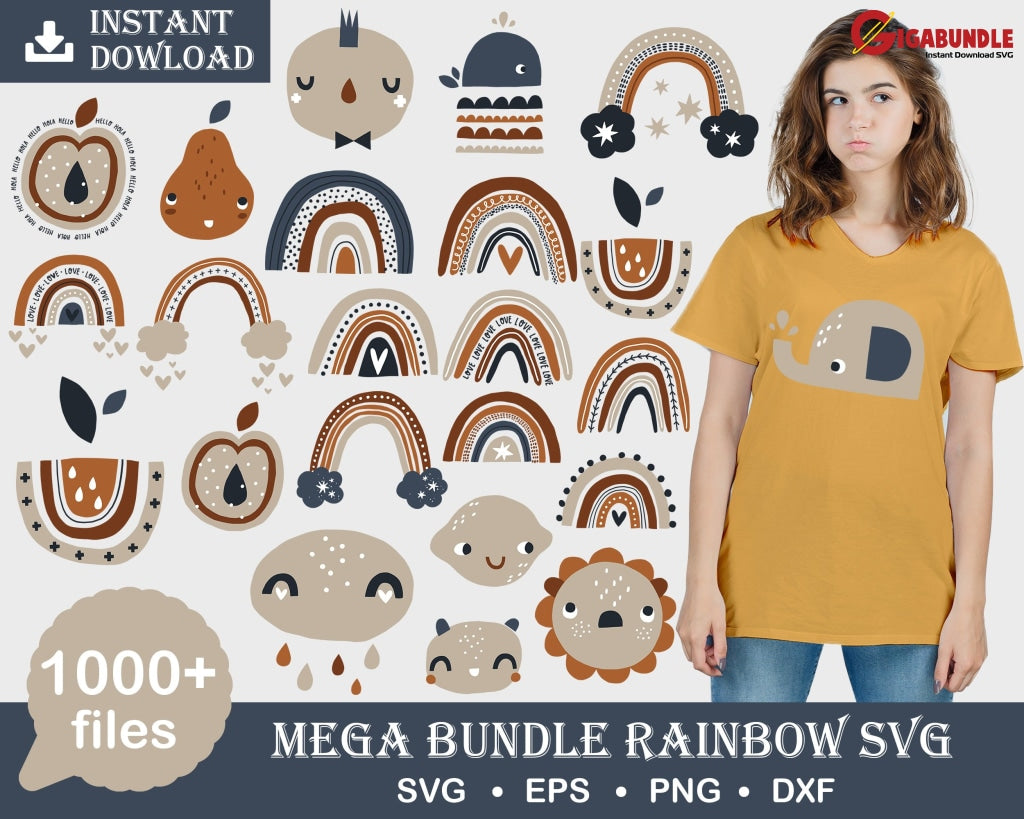 1000+ Rainbow Bundle Svg Png Dxf Eps