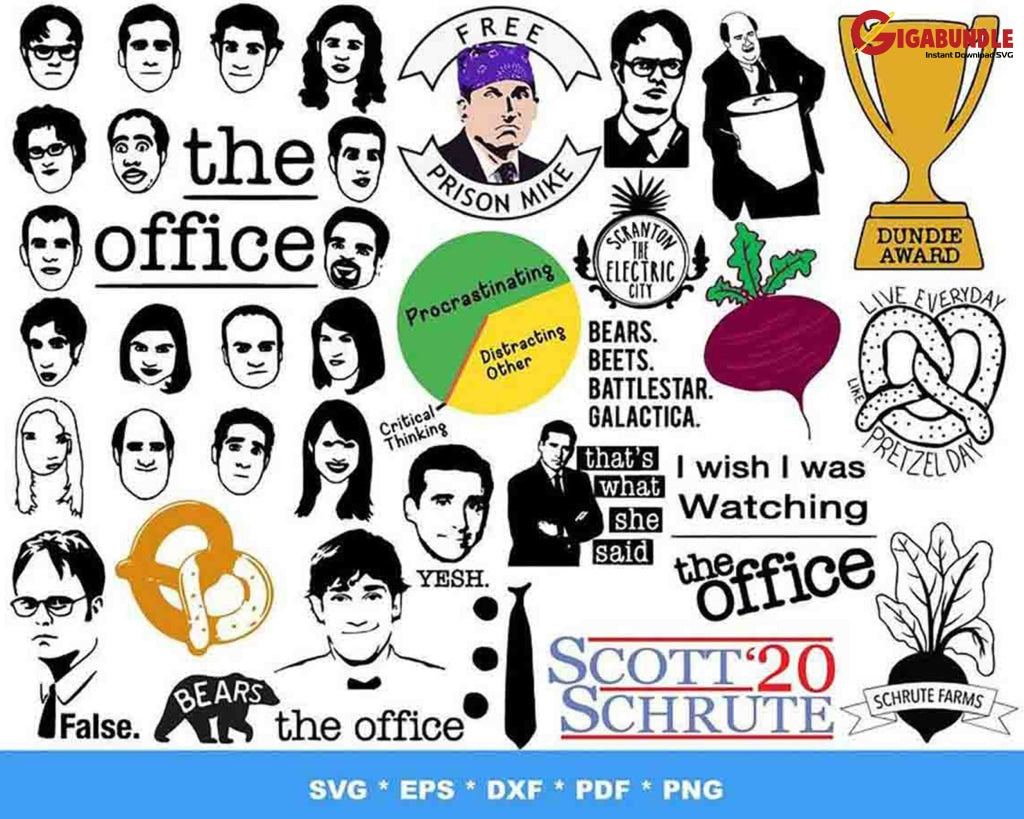 1000+ The Office Bundle Svg Png Dxf Eps