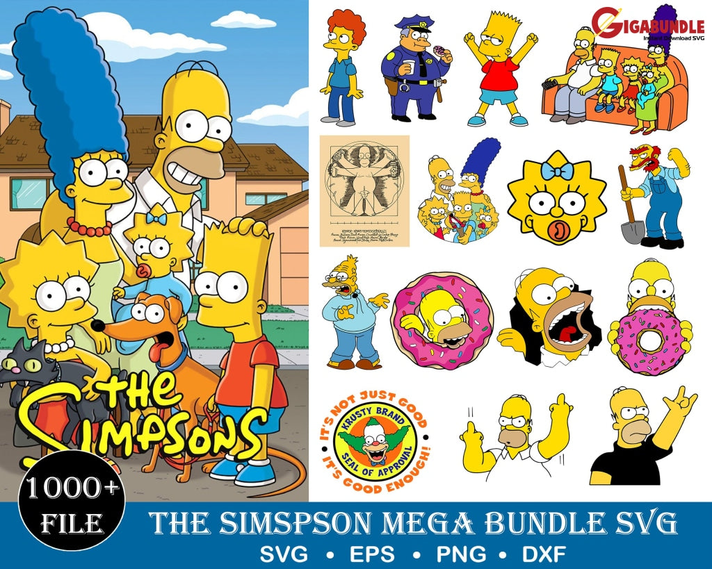 1000+ The Simpsons Bundle Svg Png Dxf Eps