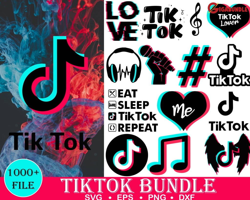 1000+ Tiktok bundle svg, png, dxf, eps – Gigabundlesvg