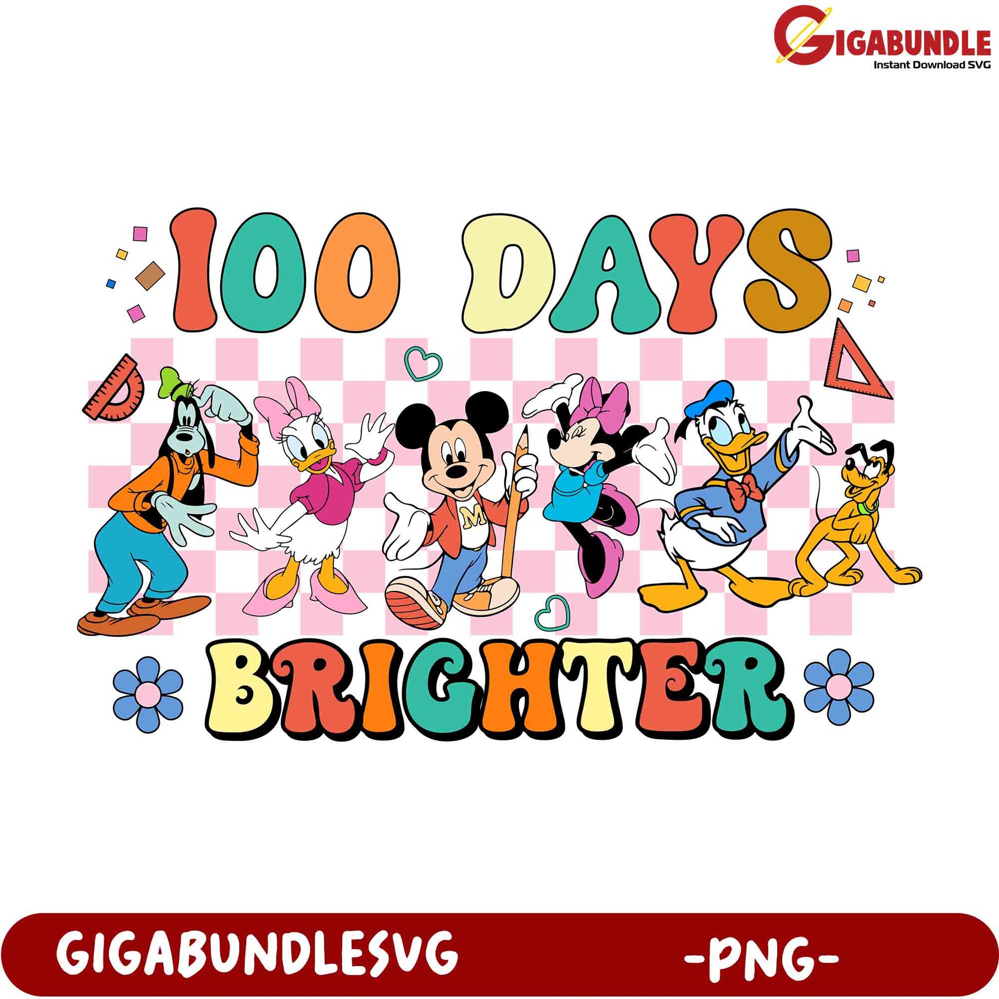 100 Days Brighter Disney PNG Download