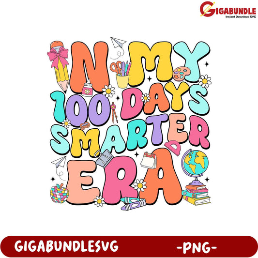 100 Days Smarter Design - Fun Educational PNG Art