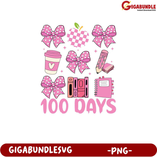 100 Days of Celebrating with Cute Pink PNG Designs