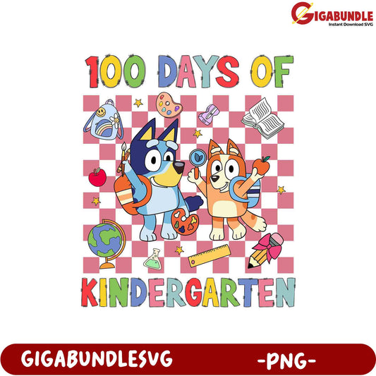 100 Days of Kindergarten Fun PNG - Colorful Kids Design