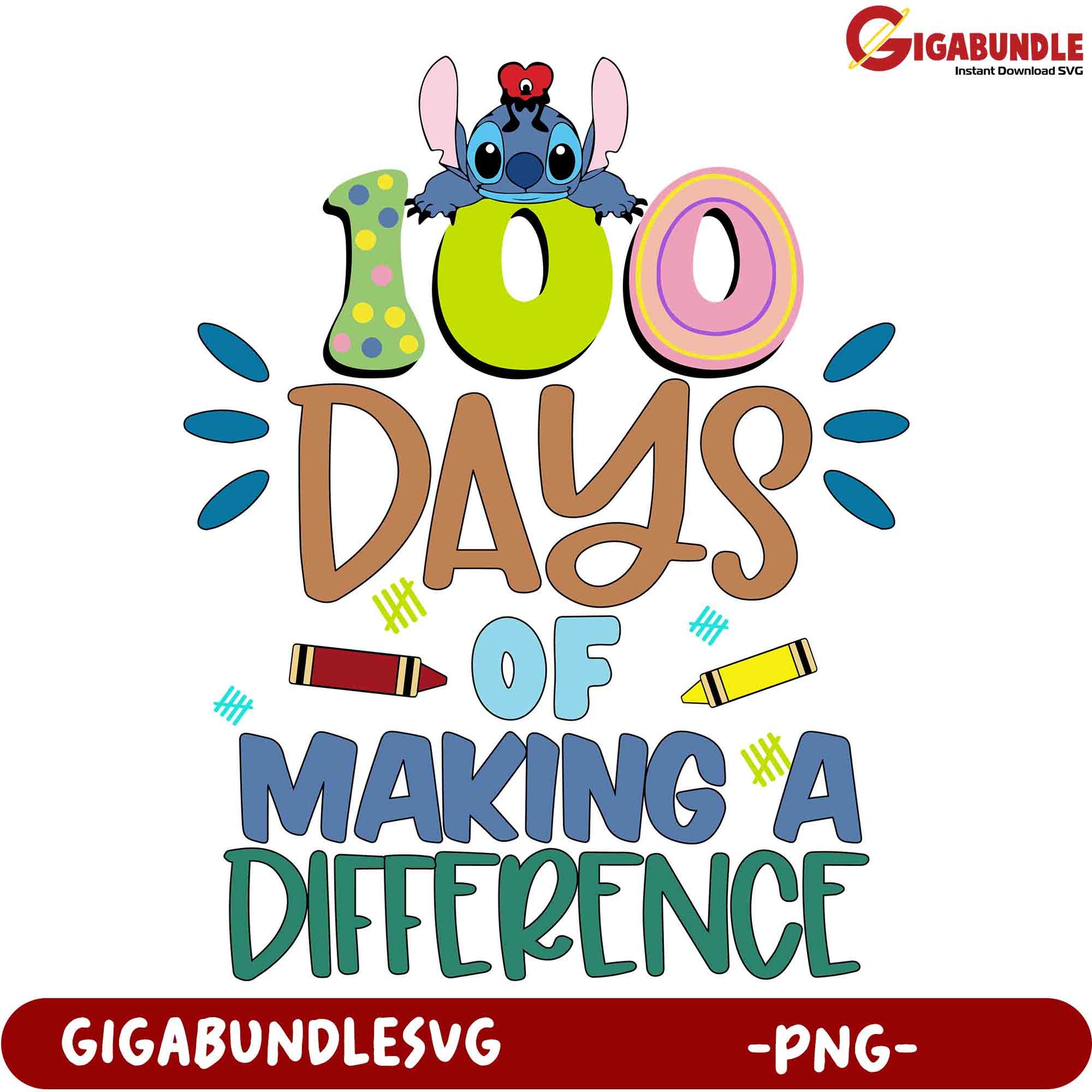 100 Days of Making a Difference PNG