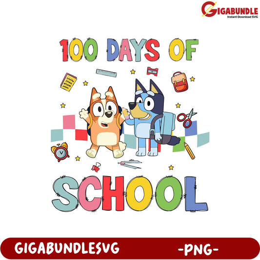 100 Days of School Cute Characters PNG SVG Design