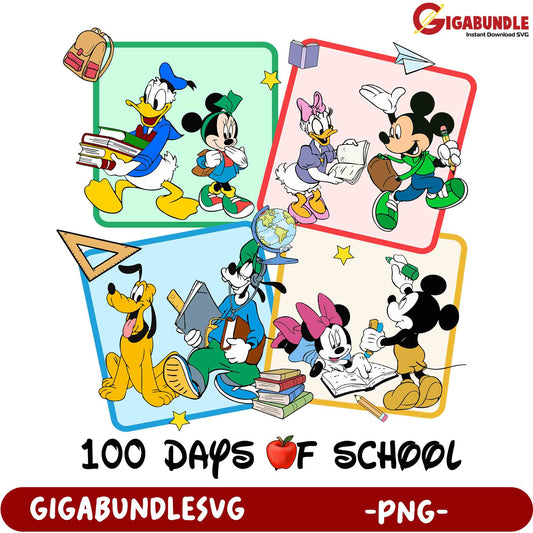 100 Days of School Disney PNG SVG